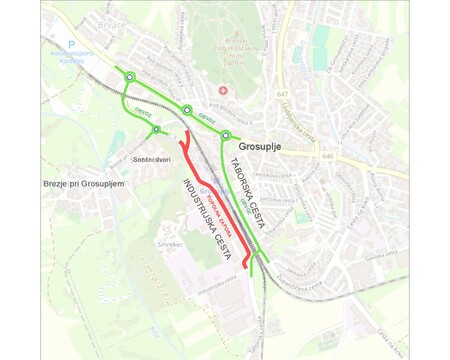 Skica prometne ureditve obvoza